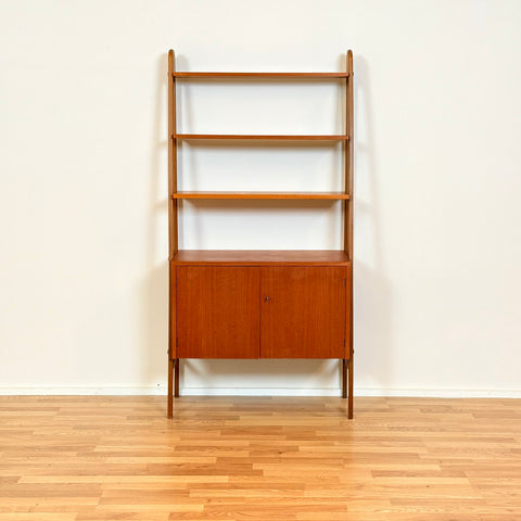 Swedish bookshelf in teak & beech