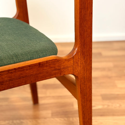 Danish set of 6 dining chairs in teak by Erik Buch