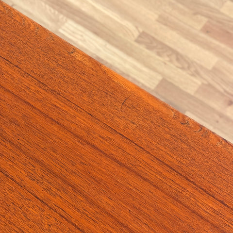 Danish rectangular dining table in teak & beech