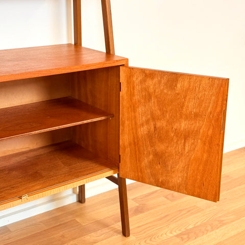 Swedish bookshelf in teak & beech