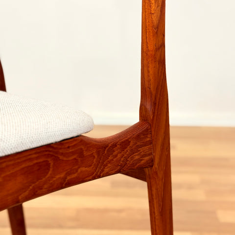 Danish set of 10 dining chairs in teak by B. Rasmussen for Thorso Mobelfabrik
