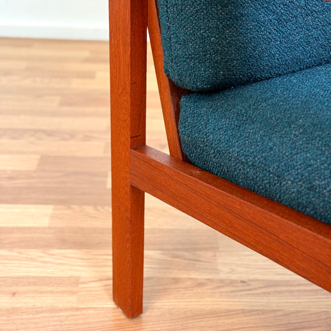 Danish armchairs in solid teak by Illum Wikkelsö