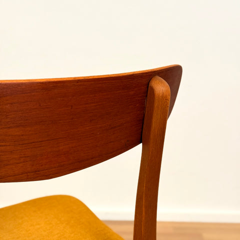 Danish set of 4 dining chairs in teak & beech by Findahl