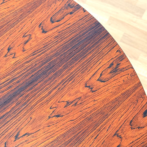Danish round dining table in Santos rosewood