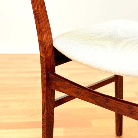 Danish set of dining chairs in Santos rosewood