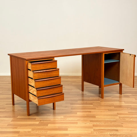 Swedish writing desk in teak, 1960s-70s