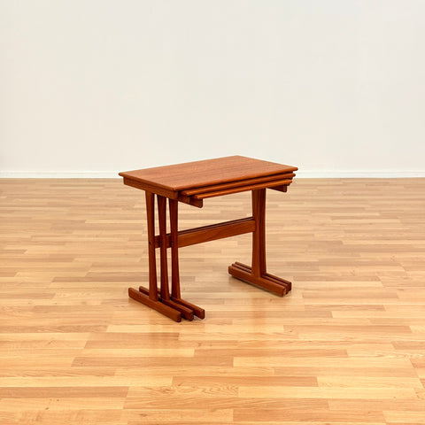 Danish set of nest of tables in teak