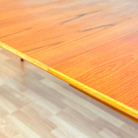 Swedish dining table in teak & oak