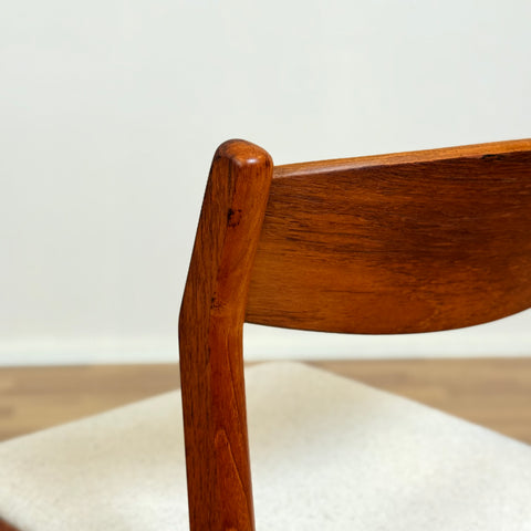 Danish set of 2 dining chairs in teak by Erik Kirkegaard