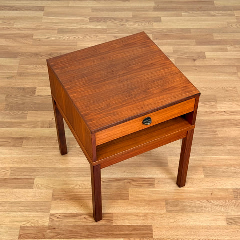 Swedish bedside table in teak