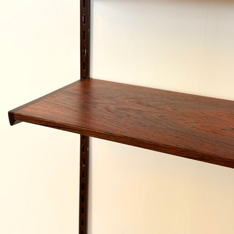 Danish wall unit in Santos rosewood by Kai Kristiansen, for FM Mobler
