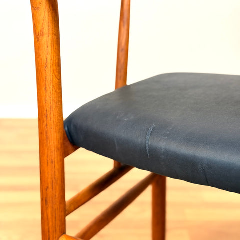 Danish set of 4 dining chairs in teak & oak by Borge Mogensen