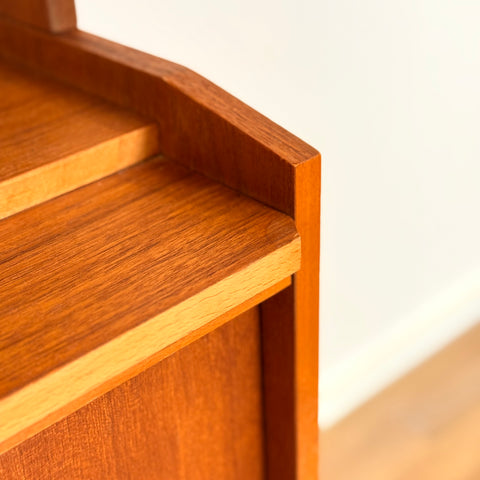 Swedish bookshelf in teak and beech