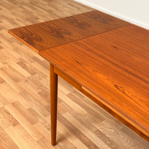 Danish rectangular dining table in teak