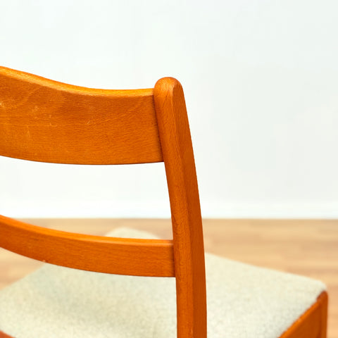 Swedish set of 4 dining chairs in beech