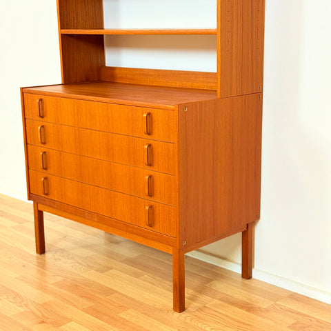 Swedish bookshelf in teak by Bertil Fridhagen for Bodafors