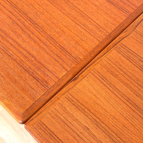 Danish rectangular dining table in teak & beech
