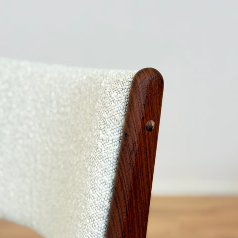 Danish dining chairs in solid walnut by Erik Buch
