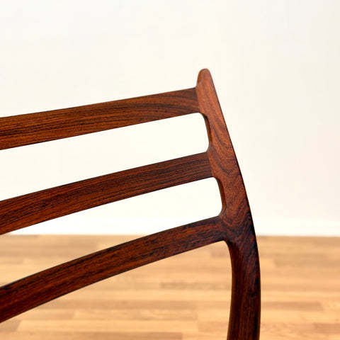 Set of 4 dining chairs in Santos rosewood, Niels O. Møller, model 78