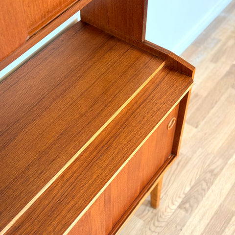 Swedish bookshelf in teak and beech