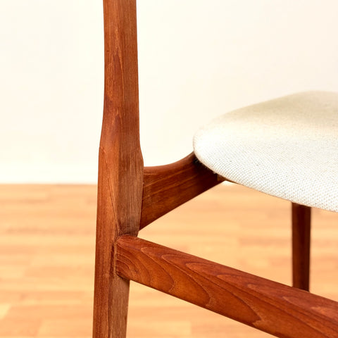 Danish set of 10 dining chairs in teak by B. Rasmussen for Thorso Mobelfabrik