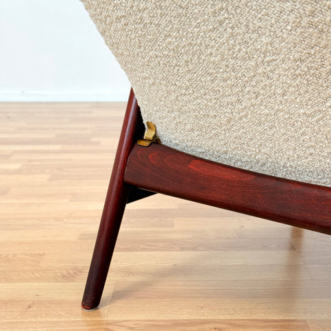 Swedish armchair in solid beech wood by Alf Svensson, model "Kontur"
