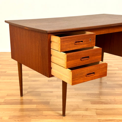 Danish writing desk in teak, 1950s-60s