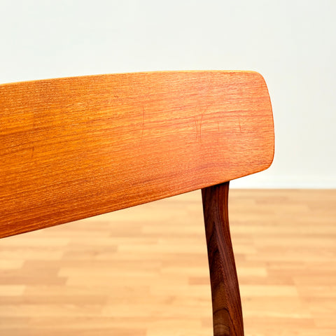 Reserved Danish dining chairs in teak & walnut