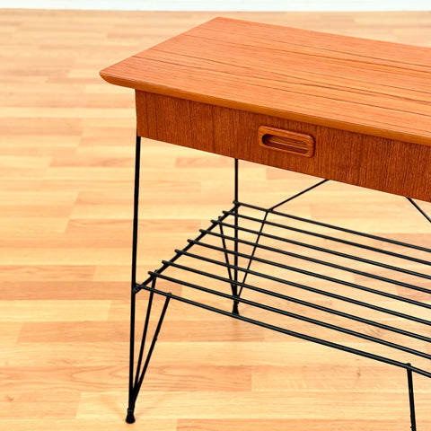 Swedish bedside table in teak