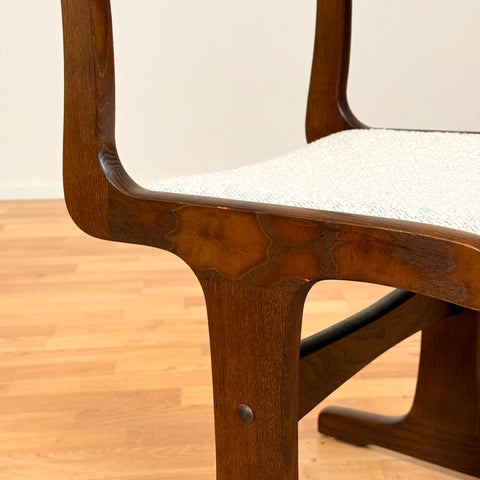 Danish set of 4 dining chairs in stained teak