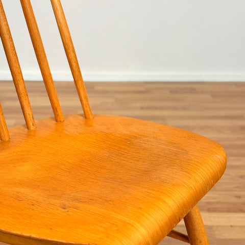 Set of 2 dining chairs model in oak & beech, 1950s-60s, Sweden