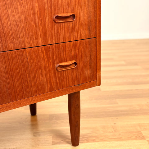Danish secretary desk with mirror in teak
