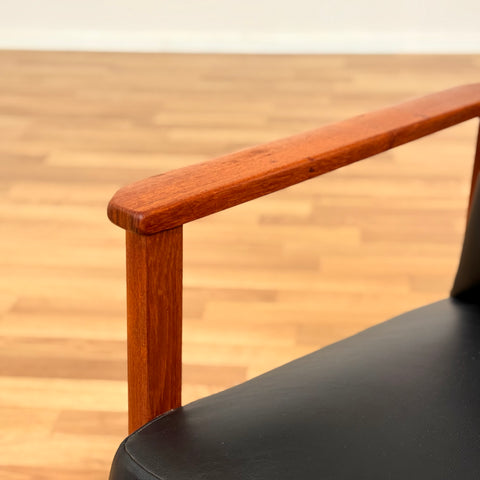 Swedish armchair in solid teak wood
