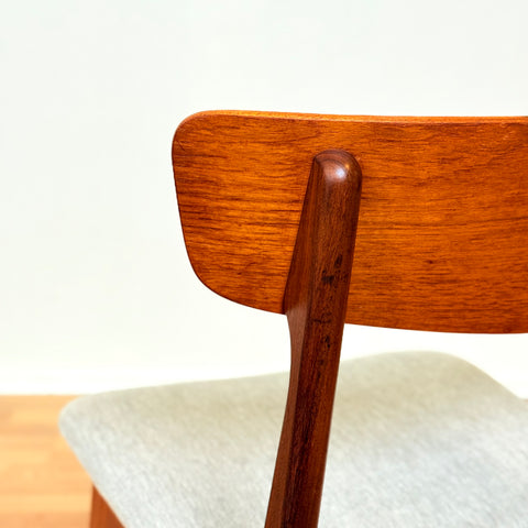 Danish set of 6 dining chairs in teak by Schiønning & Elgaard