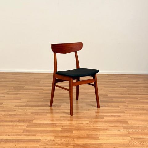 Danish set of 6 dining chairs in teak & beech by Findahl
