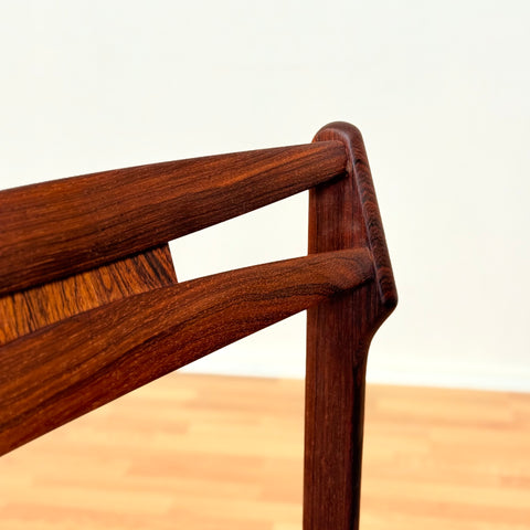 Danish dining chairs in Santos rosewood by Erik Buch
