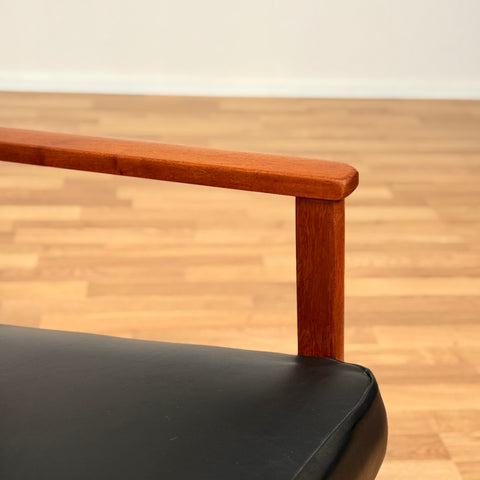 Swedish armchair in solid teak wood