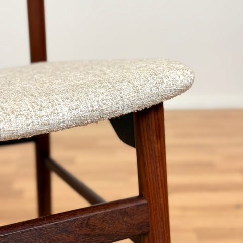 Danish dining chairs in teak & walnut