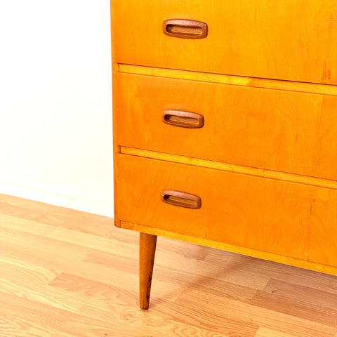 Swedish chest of drawers in birch by Ferdinand Lundquist