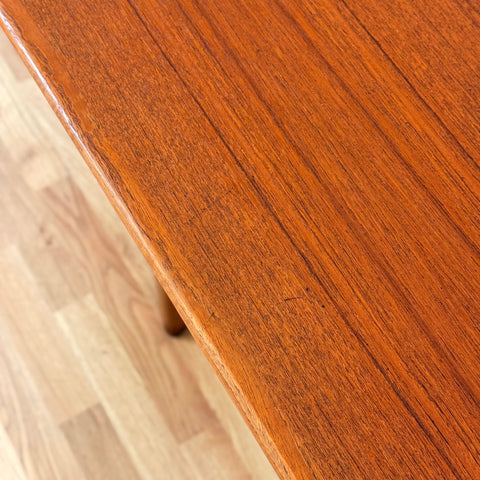 Danish rectangular dining table in teak & beech