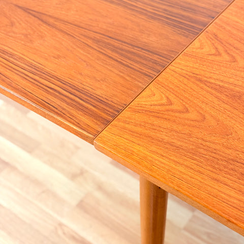 Danish rectangular dining table in teak & beech