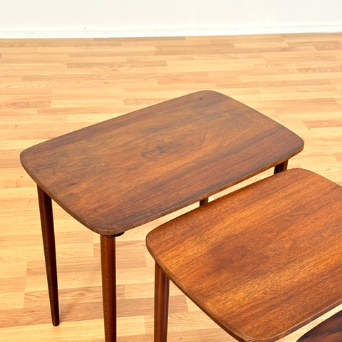 Danish set of nest of tables in teak & beech