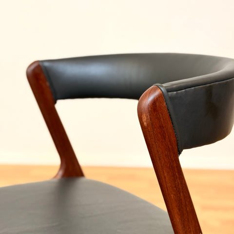 Danish dining chairs in walnut by Kai Kristiansen