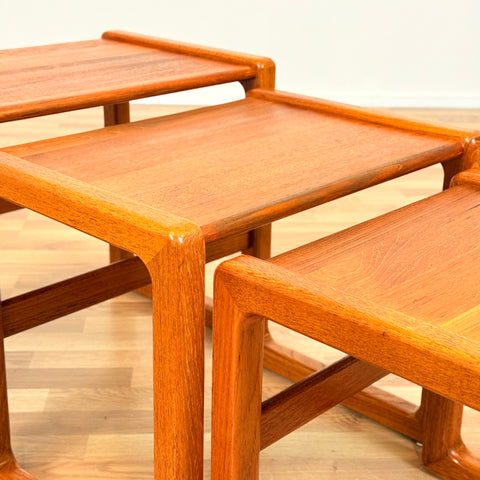 Danish set of nest of tables in teak