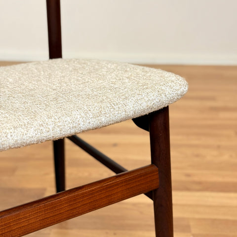Danish dining chairs in teak & walnut