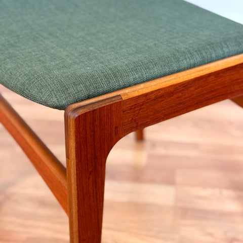 Danish set of 6 dining chairs in teak by Erik Buch
