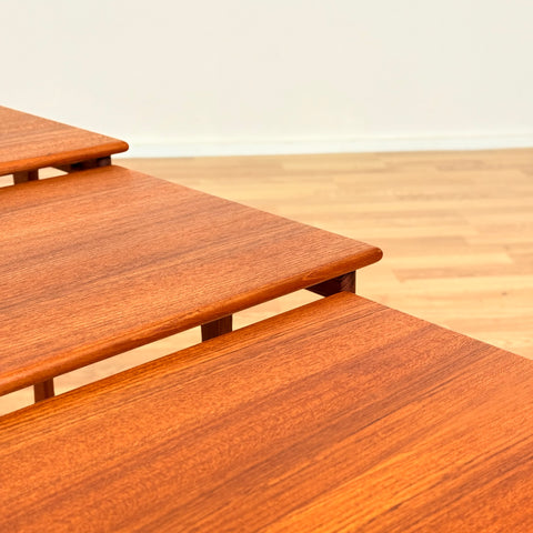 Danish set of nest of tables in teak