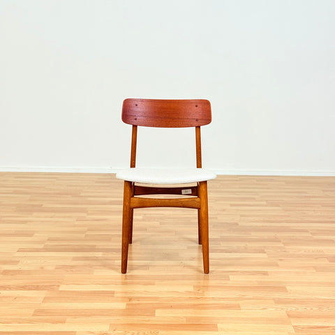 Danish set of 6 dining chairs in teak&oak