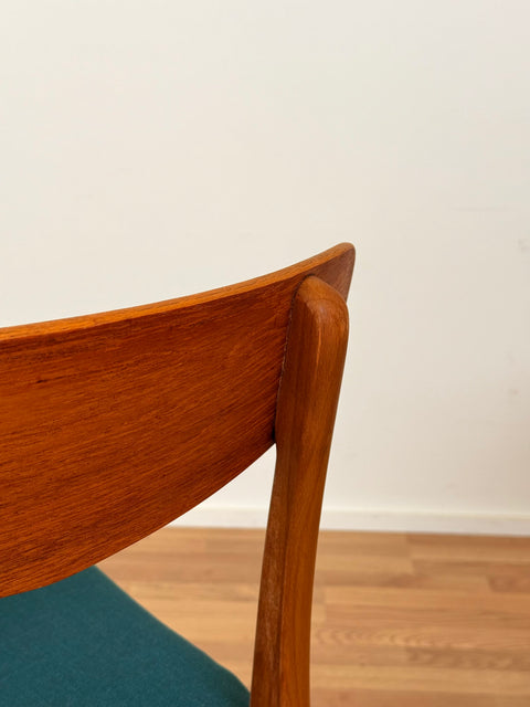Danish set of 4 dining chairs in teak & beech by Findahl