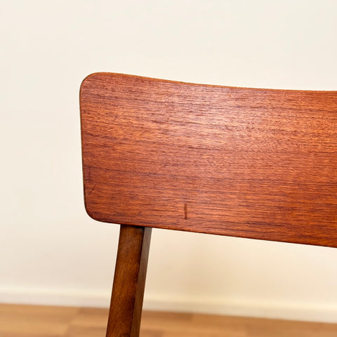 Set of 8 dining chairs in teak & beech, 1950s-60s, Denmark